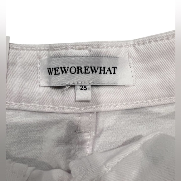 We Wore What White Denim Flare Short - Picture 7 of 8